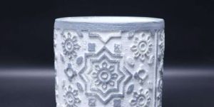 Handmade Round Concrete Candle Jar