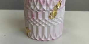 Pink Cement Candle Jar with Lid