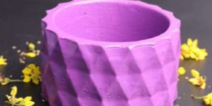 Pink Concrete Candle Jar