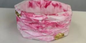 Pink Designer Concrete Candle Jar