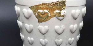 White Table Cement Flower Pot