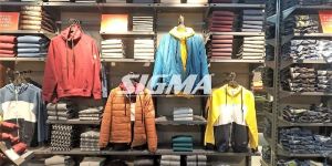 Free Standing Unit Mild Steel Garment Wall Racks