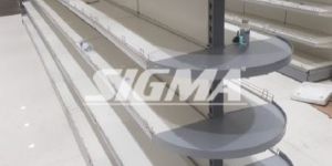 Free Standing Unit Round End Rack for Supermarket