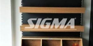 Free Standing Unit Wooden Bakery Display Rack