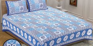 Pink City Printed Double Bedsheet