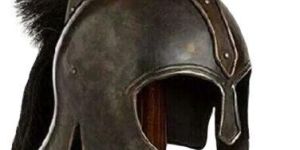 Troy Helmet with Black Plume