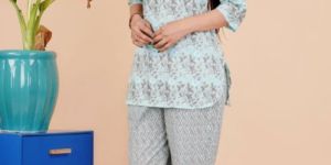 Ladies Printed Cotton Night Suit