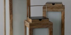 Wooden Lantern Set of 3