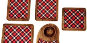 Wooden Platter and Tray Set