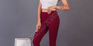 Maroon Churidar Leggings