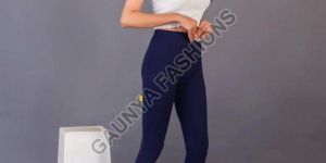 Navy Blue Ankle Length Leggings