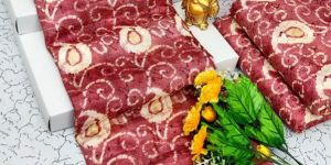 ONION PINK COTTON SAREES WITH PRINTED DESIGN