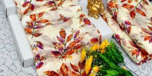 White Soft Cotton Saree with Beautiful Flower Printed