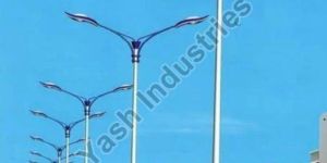 Double Arm Mild Street Light Pole