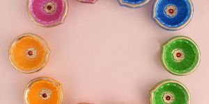 Symbolic Glow Clay Diya