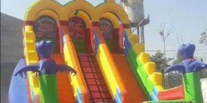 Three Way Climbing Micky Mouse Inflatable Slide