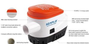 Seaflo Automatic 1100 Gph 12V / 24V Submersible Bilge Pump Boat Built In Float Switch For Boat Marine