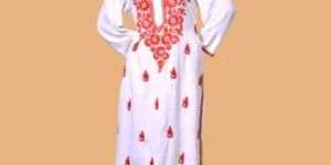 White Rayon Cotton Chikankari Kurta