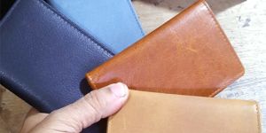 Leather 7 Slot Vertical Credit Debit Card Holder Money Wallet