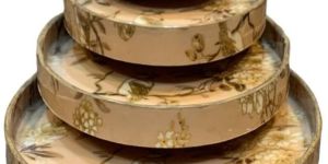 Wooden Oval Tray Set of 4