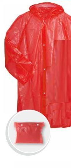Red EVA Long Raincoat