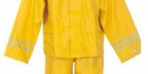 Yellow Industrial Rain Suit with Reflective Tape Strip
