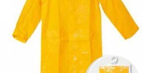 Yellow PVC Hooded Raincoat