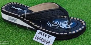 Ladies Black Heel Slippers