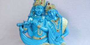 Radha Krishna Wall Frame Blue