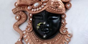 Plastic Shreenathji Wall Frame Black