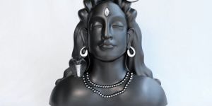 Plastic Adiyogi Wall Frame Silver