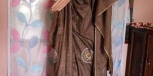 Silk Linen Brown Sarees