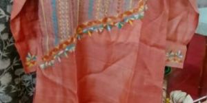 Tussar Silk Embroidered Kurti