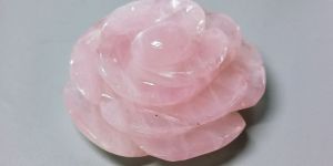 Rose Quartz Flower Carving