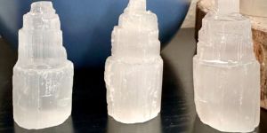 Selenite Crystal Stone Tower