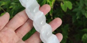 Selenite Spiral Wand