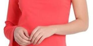 Pink Cotton Blend One Shoulder Top