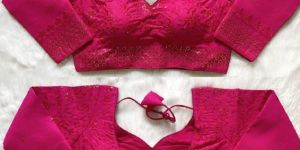 Pink Zari Milan Silk Sequence Work Embroidered Blouse