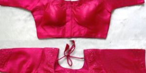 Zari Milan Silk Pink Sequence Work Blouse