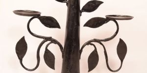 Wrought Iron Tree Shaped Candle Holder