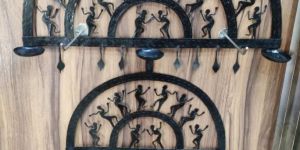 Wrought Iron Triple Layered Tribal Wall Hanging