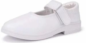 Girls White School Shoes