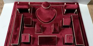 Maroon Velvet Jewellery Display Stand