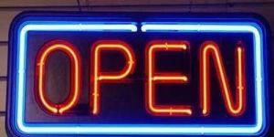 Open Neon Sign Board