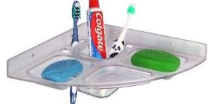 5 in 1 ABS Bathroom Corner Shelf with Tumbler