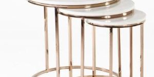 Marble Top Nested Table Set