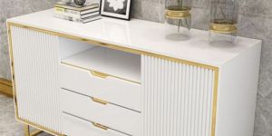 White and Golden Sideboard Cabinet