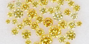 Women AND Girls Natural Yellow Color Round Cut Engagement Rings Diamond