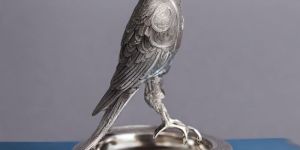Silver Handcrafted Parrot