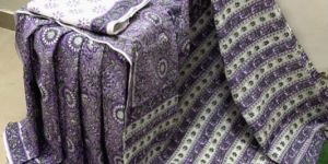 Mulmul Cotton Saree Hand Block Printed